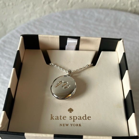 Kate Spade: Silver Tone “n” Pendant Locket Necklace - Picture 6 of 16